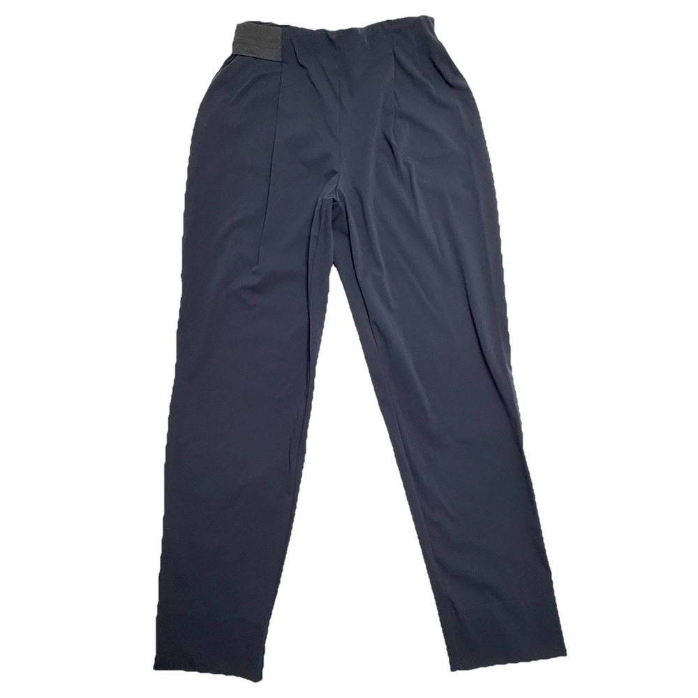 ADAY Pants Womens Medium Navy Turn it Up High Rise‎ Tapered Comfortable Workwear